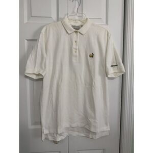 Augusta Masters Womens Size Large White Short Sleeve Logo Golf Shirt